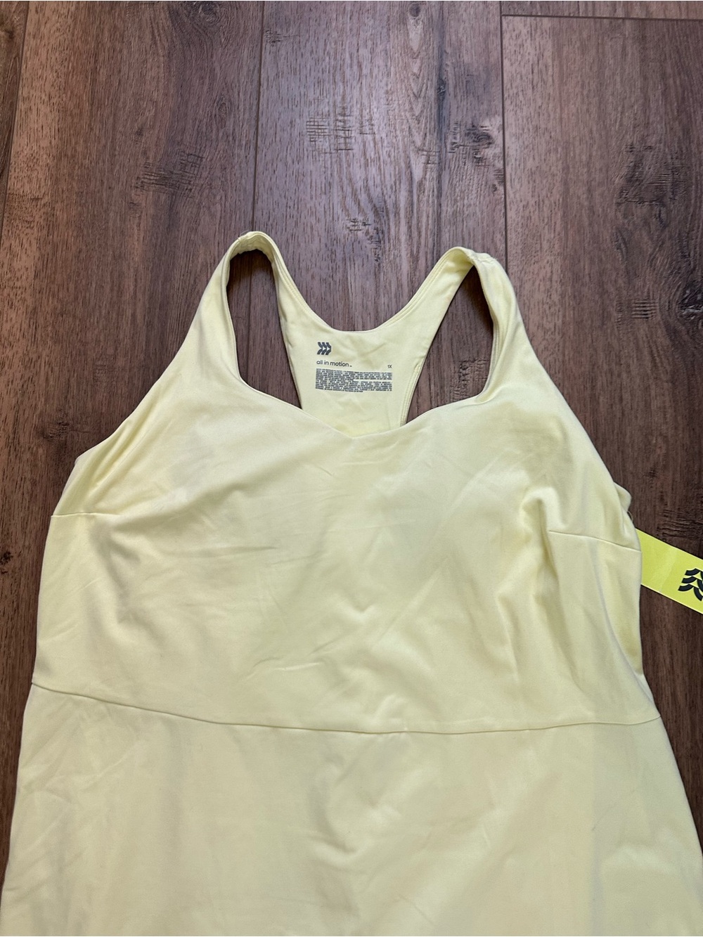 NWT! All in Motion Athletic Dress, Skort, Workout, Athleisure, Pale Yellow, 1X - Picture 2 of 12